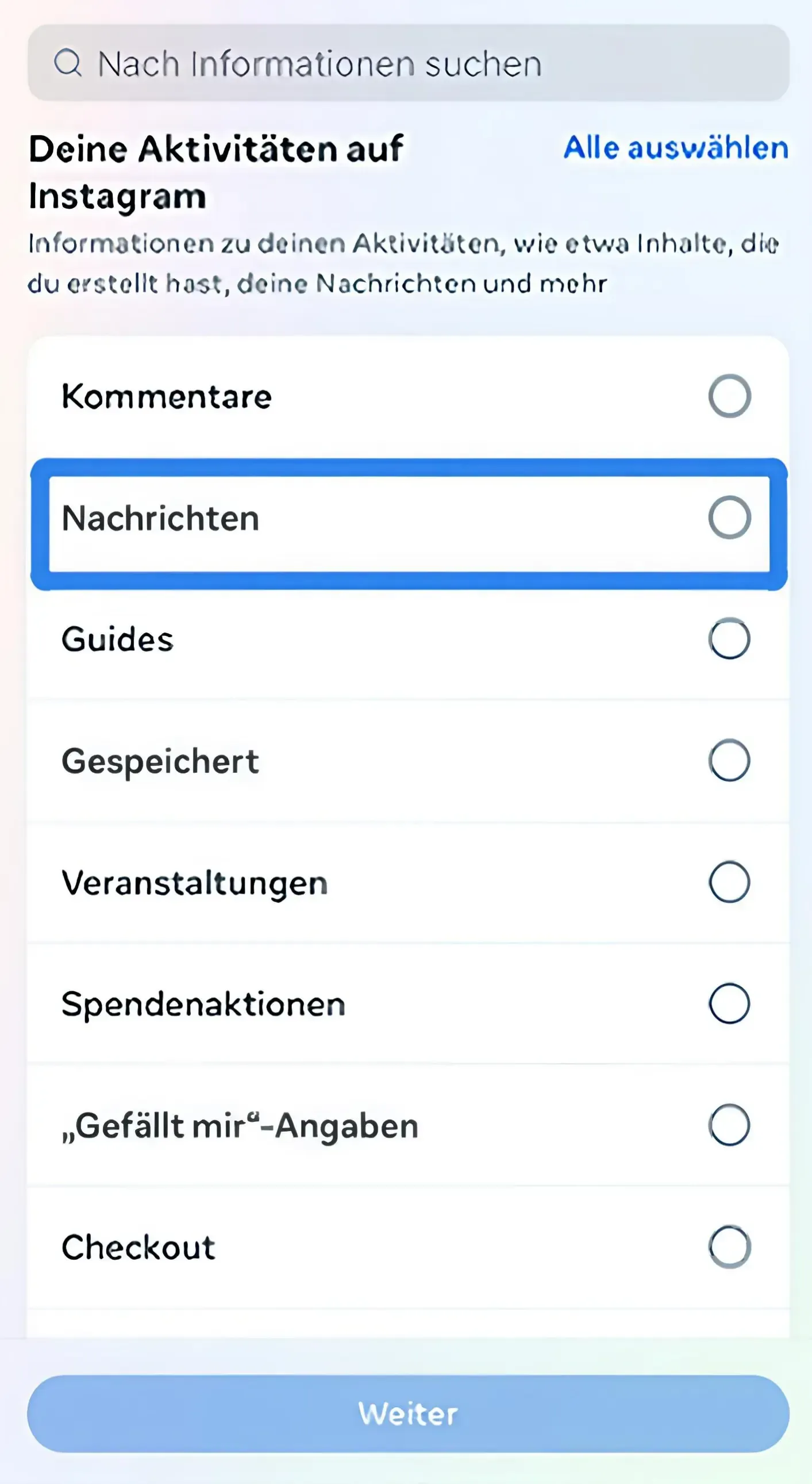 Schritt 4 zum Wiederherstellen von gelöschten Instagram-Chats